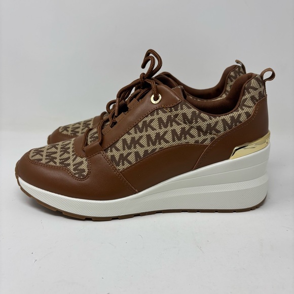MICHAEL Michael Kors All Over Platform Logo Sneakers Size 8.5 NWOT - Picture 2 of 12